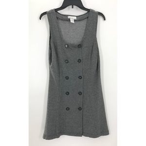 Currants Gray Button Down Dress Medium